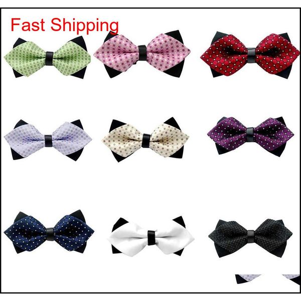 

solid adults classic fashion wedding party feast fancy adjustable bowtie necktie bow tie qyldto mj_fashion, Black;gray