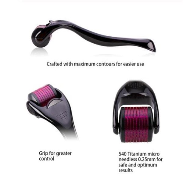 

microneedle roller for face 540 needles derma roller therapy beauty care tool titanium mezoroller hair-loss treatment