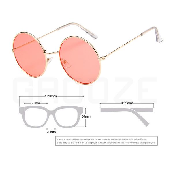

glasses gaooze oversized retro women/men round fashion sunglasses ladies women's sunglass vintage oculos lxd335