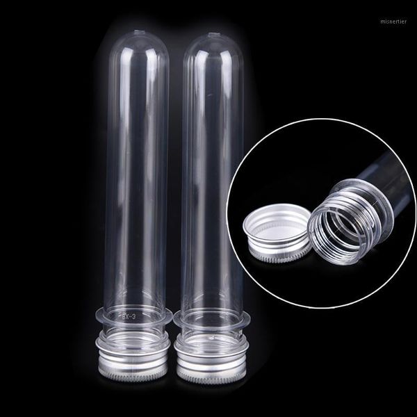 

storage bottles & jars 40ml plastic tube with aluminum cap empty clear pet cosmetic portable transparent mask bath salt test bo