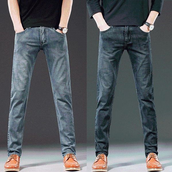 

men's jeans 2021 autumn and winter fashion micro-elastic casual men, Blue