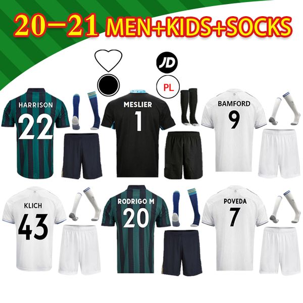

jerseys soccer 2021 new short sleeve suit sports roofe bamford alioski jamsson costa fans version man + kids football shirt, Black;yellow