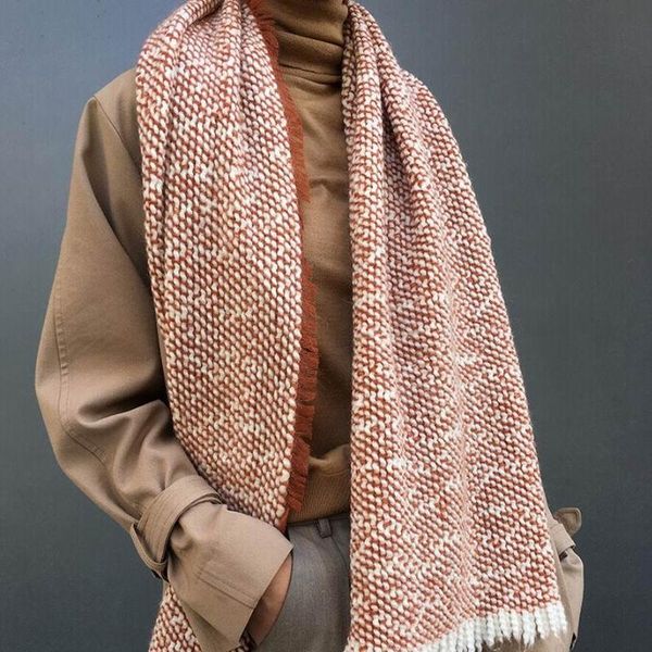 

scarves wool scarf women thick scarfs warm orange shawls winter lady gift, Blue;gray