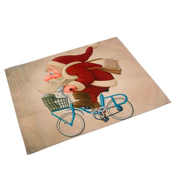 

fengrise 42x32cm santa claus table mat christmas decorations for home placemat table napkin christmas tableware new year 2020 wmtemd