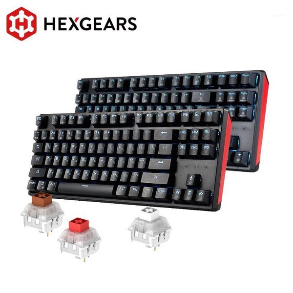 

keyboards hexgears mechanical keyboard gaming -swappable switch russian 87 key waterproof kailh box custom macro gk121