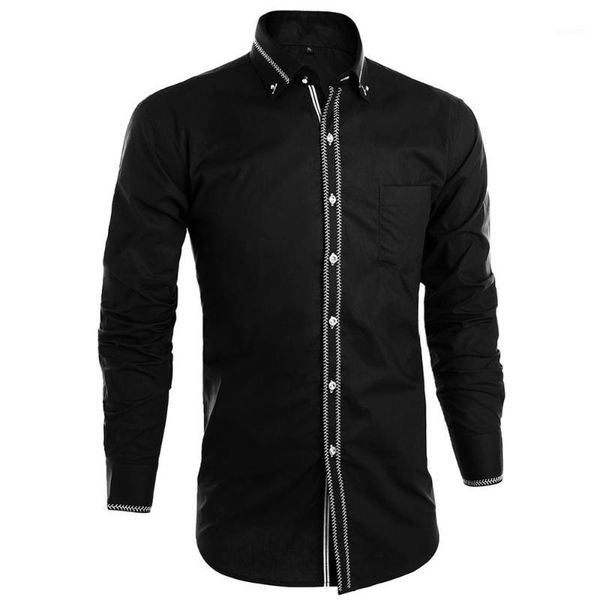 

dioufond banquet wedding shirt party shirt bar nightclub men bright long business men long sleeved1, White;black