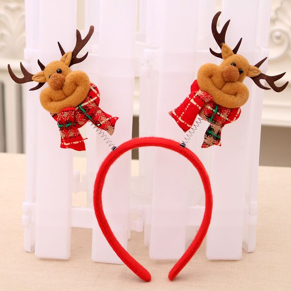 

christmas headband luminous single / double santa claus cute deer snowman headband led light glowing xmas gift