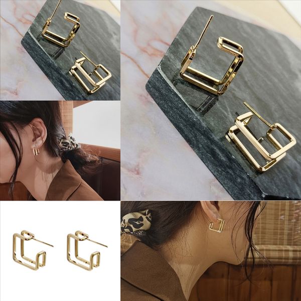 

q4m4 kikichicc stud silver star earring happy back robot sterling irregular earring women rock punk party piercing luxury, Golden