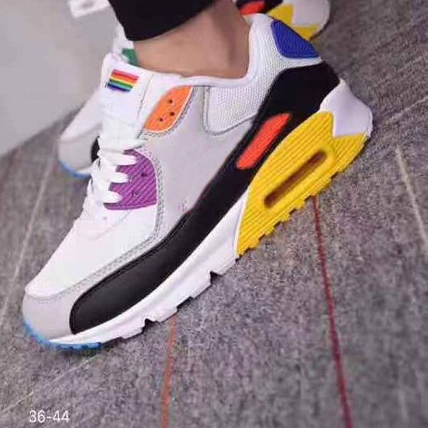 

new 2019 max 90 sports men and women running shoes max90 sneakers breathable cushioning shoes eur36-45, Black