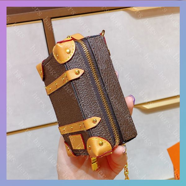 

women luxurys designers bags 2020 mens wallet men credit card holder coin purse key pouch wallets with flower trunk shape with box sac, Red;black