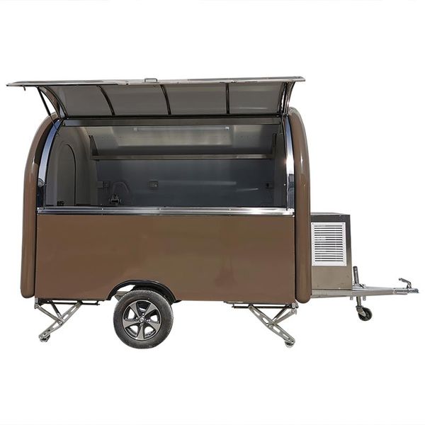 

mobile food trailer food truck catering trailer brown