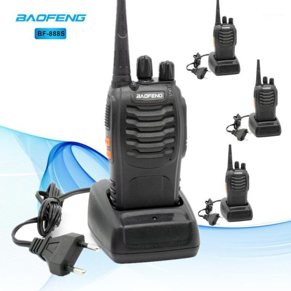 

4pcs baofeng bf-888s walkie talkie uhf 5w 400-470mhz 16ch handheld two-way radio comunicador scan monitor ham cb radios bf 888s1