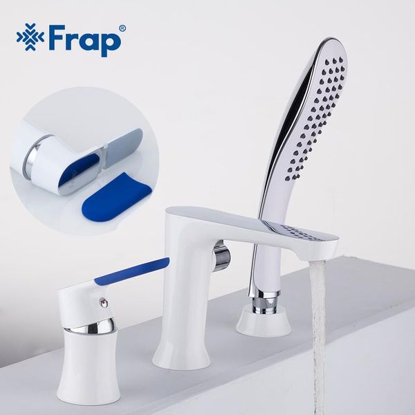 

f11341034 ванна горячий белый латунный ручной кран tap и ванной frap душ набор ванная бву холоду смеситель wmthie dh_niceshop