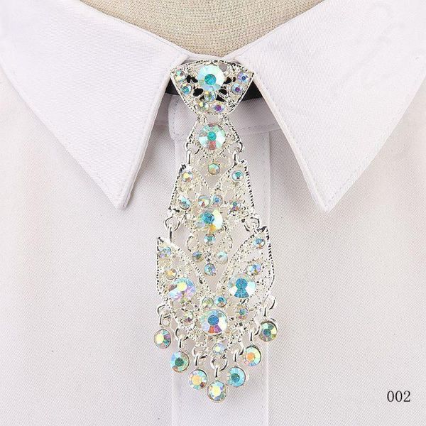

neck ties luxury rhinestone necktie adjustable ribbon women men metal hollow glitter fashion personality short tie wedding party, Blue;purple
