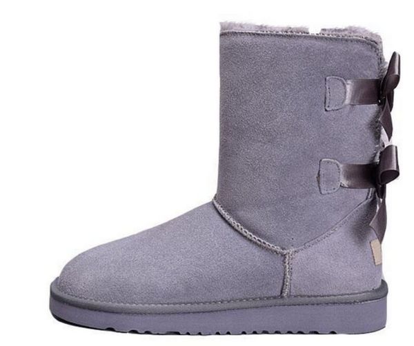 

designer women australia australian boots womens winter snow fur furry satin boot ankle booties leather outdoors s3257a, Black