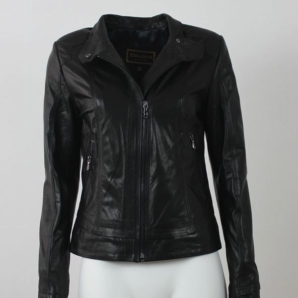 

genuine sheepskin lamb astragan quality turkish work keeps warm waterproof new fashion / leather jacket 201030, Black