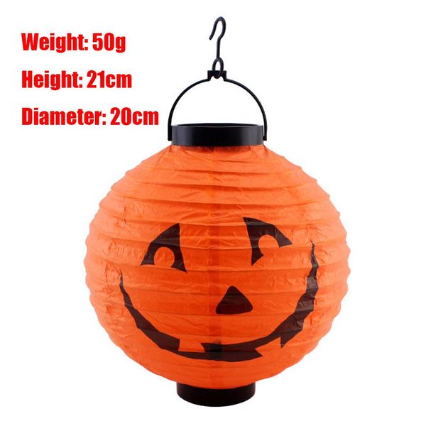 

luminated halloween pumpkin lantern horror paper glow spider skull bat led lamp halloween decorations for home festival party wmtpkj