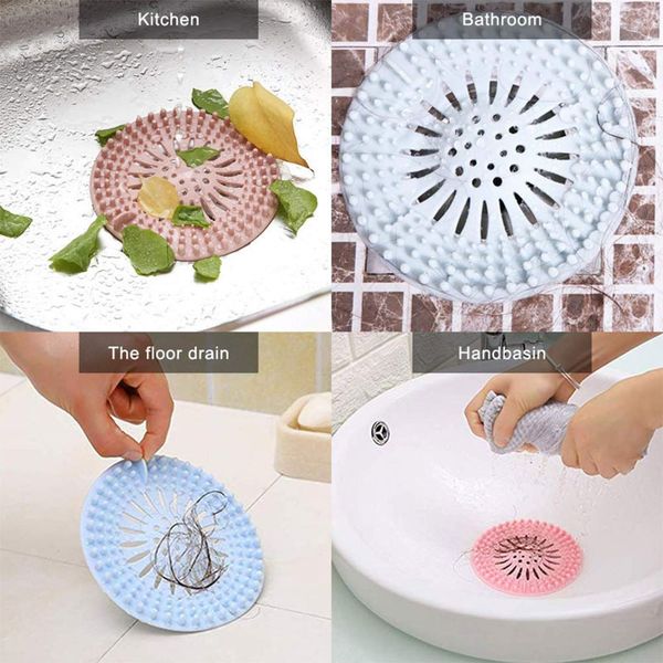 

creative anti-blocking hair catcher plug trap shower floor drain cover sink strainer filter portable bathroom kitchen accessories vtky2123