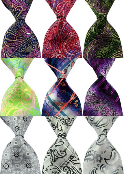 

мужские цветочные tie 100% silk paisley зеленый фиолетовый жаккарда венчания партии сплетенные конструкции способа галстука, Black;gray