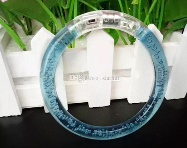 

led glitter bracelet bandgle led crystal gradient color hand ring acrylic glow flash light sticks party dance xm wmtlcc xhlight