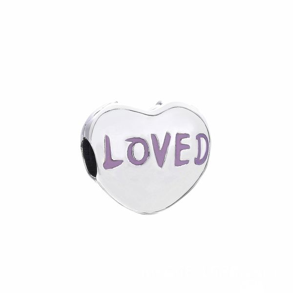 

factory wholesale 2022 new 925 sterling chains silver valentine's day loved heart clip charm bead fits european jewelry charm bracelets