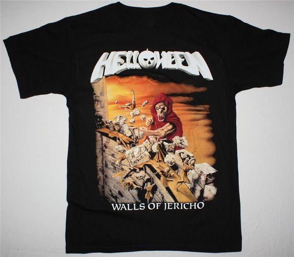

helloween walls of jericho'85 gamma ray iron saviour rage new black t-shirt short-sleeved tee tshirt sport hooded sweatshirt hoodie