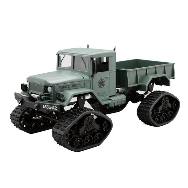 Auto telecomandata macchina furiosa giocattolo RC camion militare esercito 1:16 4WD ruote cingolate cingolato fuoristrada auto RTR giocattolo NUOVO D300101