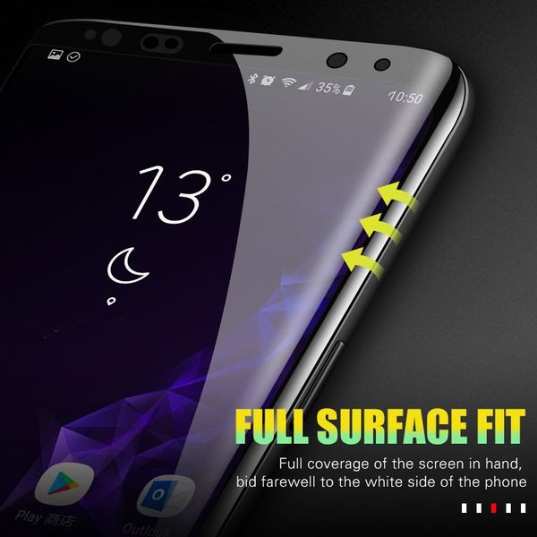 

экран 6d полный закаленное стекло протектор для samsung galaxy note 8 s9 s8 plus защитная пленка для galaxy s7 пограничный s20 plus sqclda b