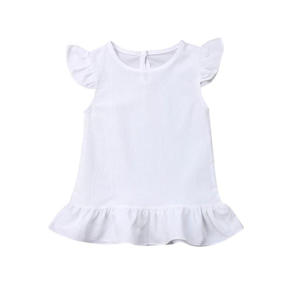 

zwf106 baby summer clothing 3-10t infant kid baby girl dress solid princess gown fly sleeve ruffle party chiffon dresses t200709, Red;yellow