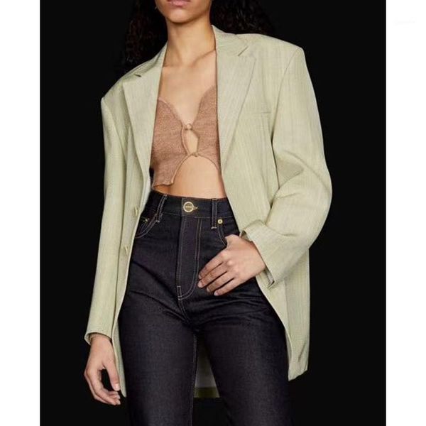 

8.21 2020 autumn new women cotton slim blazer suits ladies with belt lace-up design casual blazer jacket coat1, White;black
