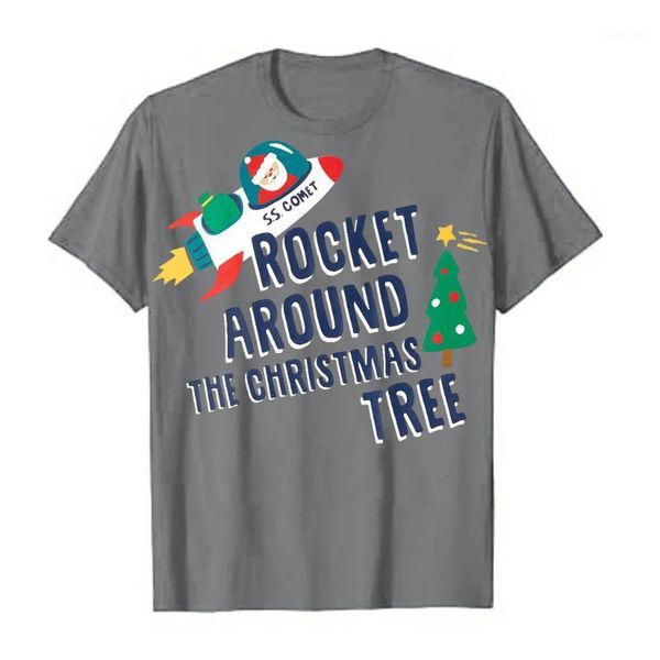 

roket around the christmas women short sleeve casual tshirt santa snowflake funny print o-neck tees camisetas mujer9171, White