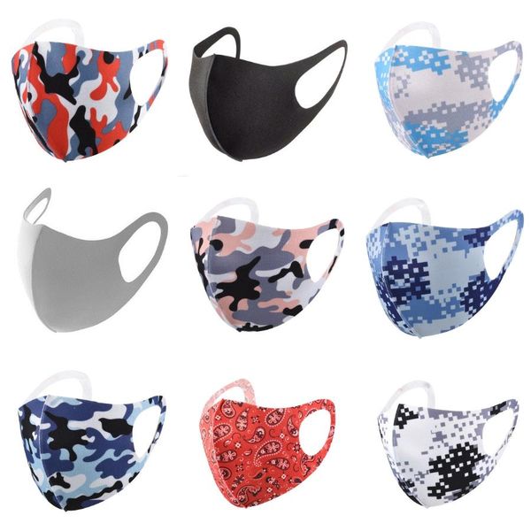 

5 цветов многоразовые противотуманные губки маски silk пыль губка маска ледяные взрослые дышащие пылезащитные моющиеся анти-дизайнерские лиц