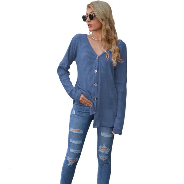 

autumn 2021 new and winter women's clothing waffle sleeve cardigan knitted or crocheted 1 arzv, Tan;black