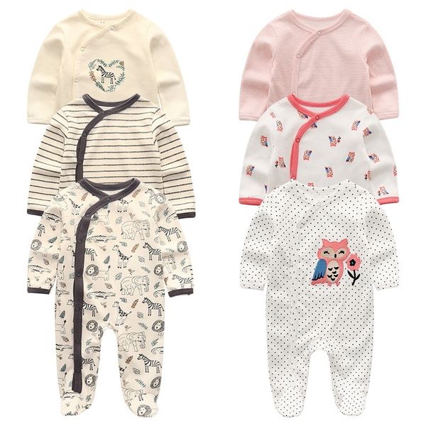 

full sleeve cotton rompers newborn boy girl clothes ropa bebe o-neck baby romper jumpsuits 12monthes 201127, Blue