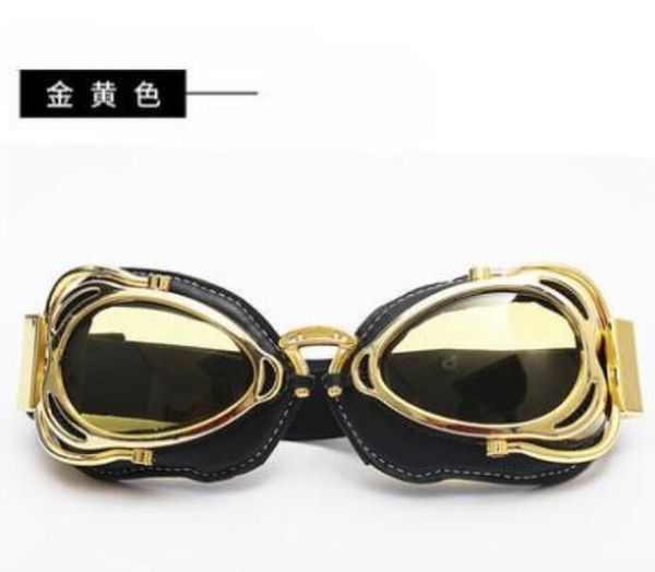 

gxt new locomotive motorcycle retro goggles motorcycle helmet goggles riding glasses wind and sand and dust, Black