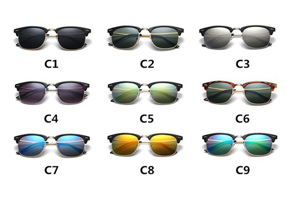 

summer men metal frame designer sunglasses classic retro driving glass cycling glasses women bicycle driving glasses 9 color, White;black