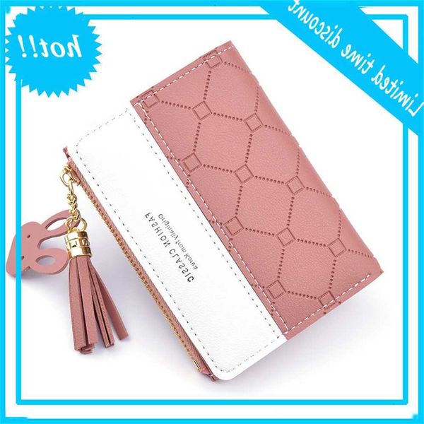 

new arrival short women box rits purse patchwork fashion panelled portfolios trendy portfolio holder leather