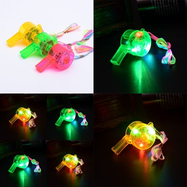 

light flash whistling bar party luminescence red yellow green whistle sports meeting cheer whistles selling 1 13dc l1