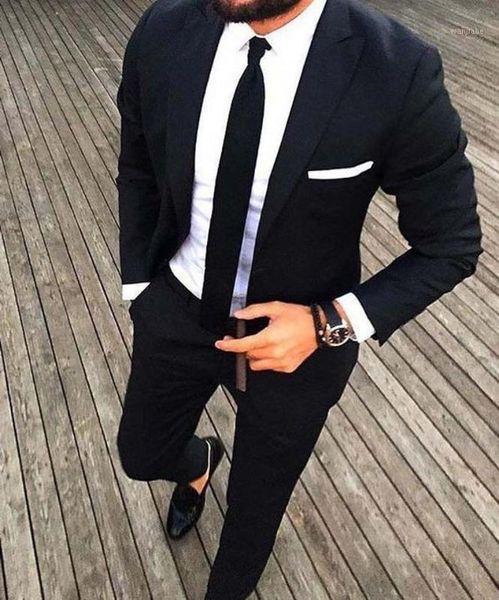 

2020 handsome 2 pieces slim fit business classic formal black suit for men bridegroom man wedding suit terno masculino1, White;black