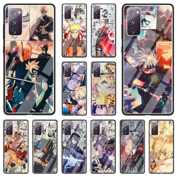 

3samsung galaxy note 20 ultra 10 lite s20 fe s9 s10 s8 plus tempered glass case, naruto digncf1