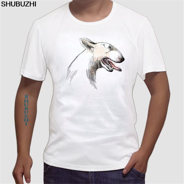 

sport summer men t shirts fashion miling bull terrier design t-shirt short sleeve cool male tee euro size
