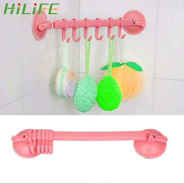 

6 hooks set hanger rack organization strong sucker suction hanger adjustable no nails wall mounted storage for kitchen bathroom