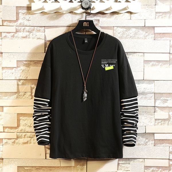 

2021 new spring patchwork pullover fashion streetwear casual sweatshirt men hoodies sweatshirts hip hop plob, Black