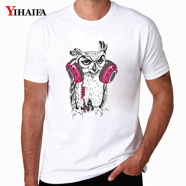 

yihaifa casual hip hop music owl graphics tees short sleeve casual mens summer funny tee sport hooded sweatshirt hoodie men t shirt