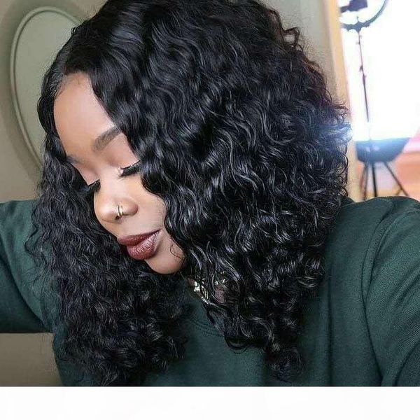 

short bob wig 10-20inch brazilian wavy curly virgin hair lace front human hair wigs guless lace frontal wig for black women, Black;brown