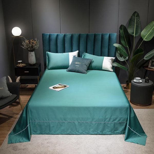 

1 pc egyptian cotton flat sheet solid color bedsheet lenzuola matrimoniali bed linens twin full queen king