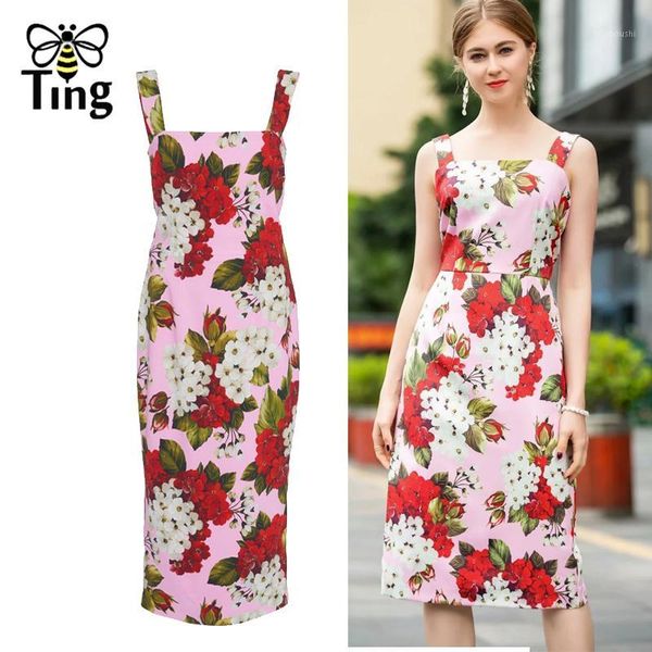 

tingfly designer runway flower floral pink fitness dress party dinner night summer dresses vintage elegant soft girl vestiti d1, Black;gray