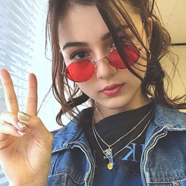 

sunglasses 2021 classic vintage brand designer steampunk oval women steam punk ocean lens sun glasses for male female, White;black