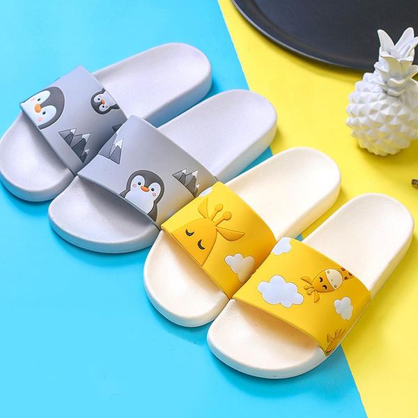 

2021 new women slide sandals cartoon giraffe penguin sheep summer slippers ladies shoes flip flops beach bathe zapatillas mujer, Black