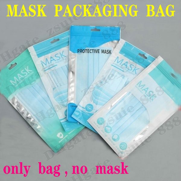 10 pcs face máscara embalagem saco de proteção máscara descartável embalagem de plástico saco selado segurança clean travel selado saco
